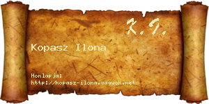 Kopasz Ilona névjegykártya